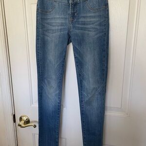 Refuge Blue Skinny Jeans with High-Rise Waist and Tapered Leg